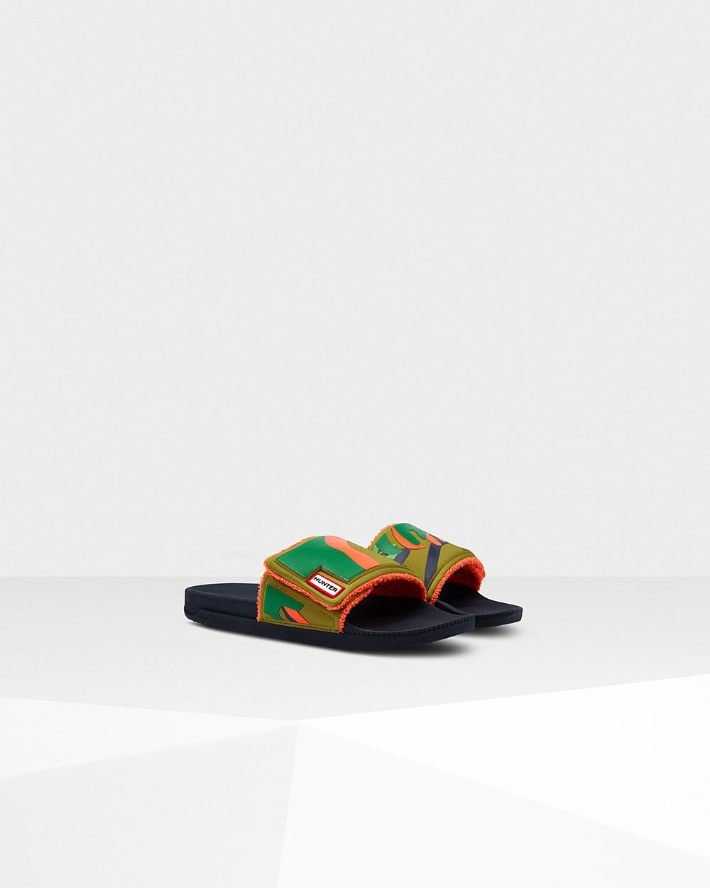 Slippers Heren - Hunter Original Rockpool Camo Print Adjustable - Groen - 79YDFGQPS